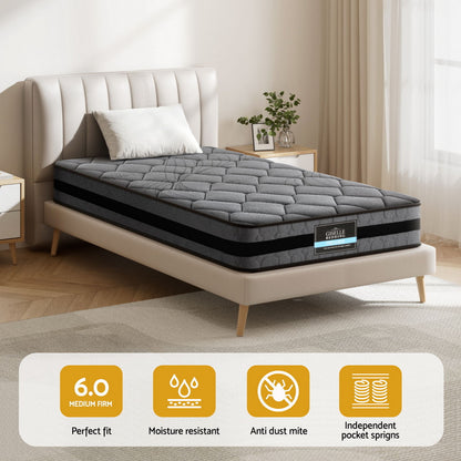 Giselle Bedding 22cm Mattress Medium Firm King Single