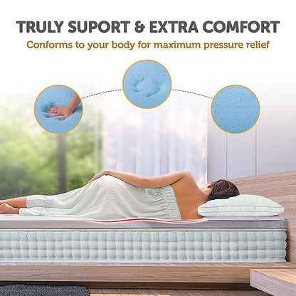 Queen Cooling Gel Memory Foam Mattress Topper – CertiPUR-US® Certified Foam