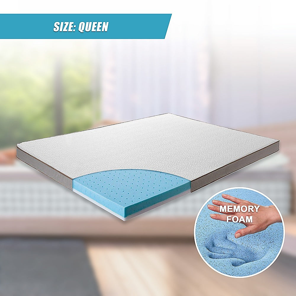 Queen Cooling Gel Memory Foam Mattress Topper – CertiPUR-US® Certified Foam